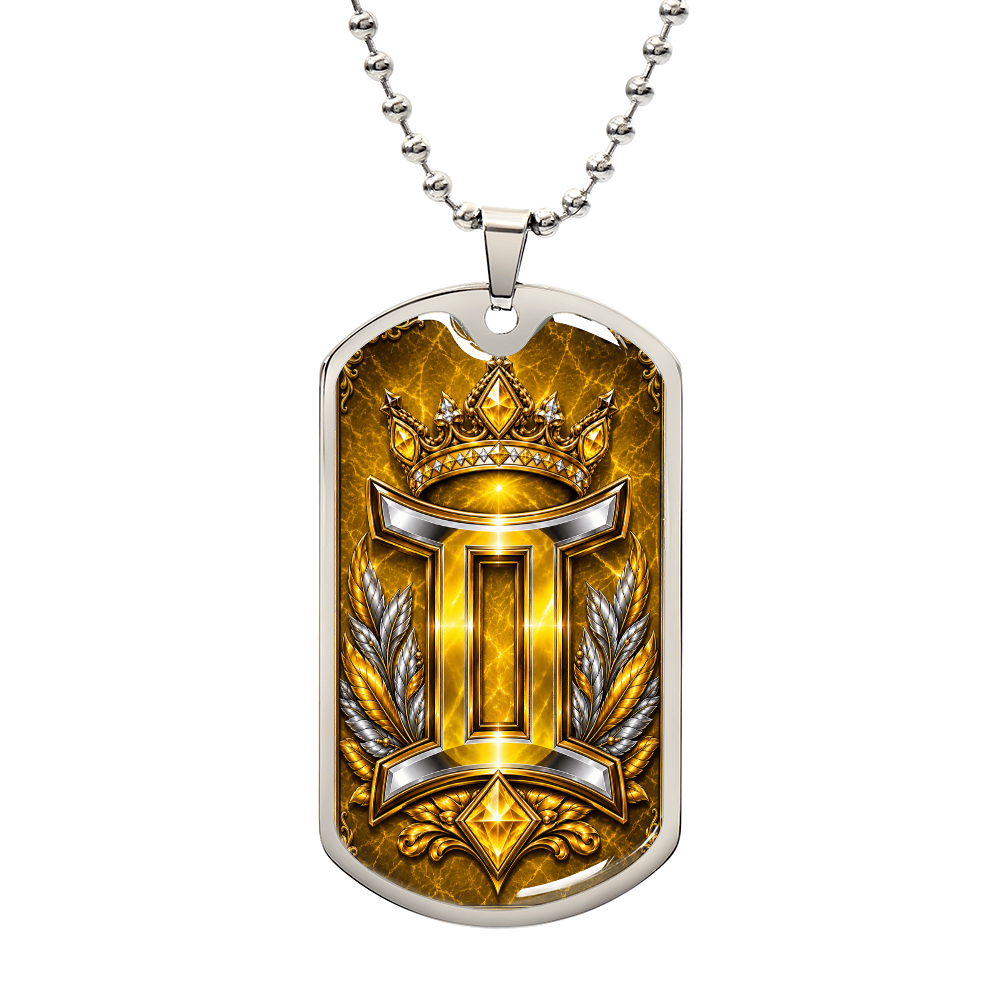 Gemini Zodiac Luxury Dog Tag