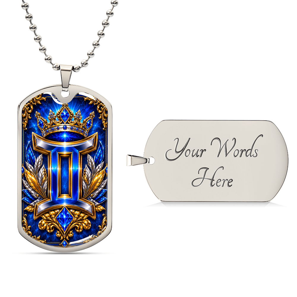 Gemini Zodiac Luxury Dog Tag