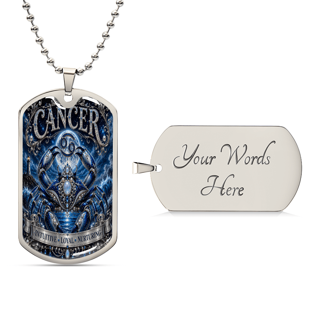 Cancer Zodiac Luxury Dog Tag