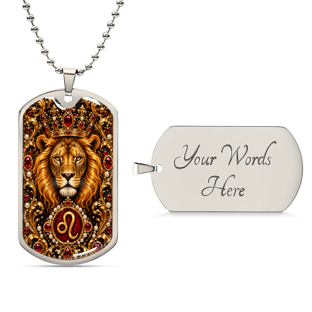 Leo Zodiac Luxury Dog Tag