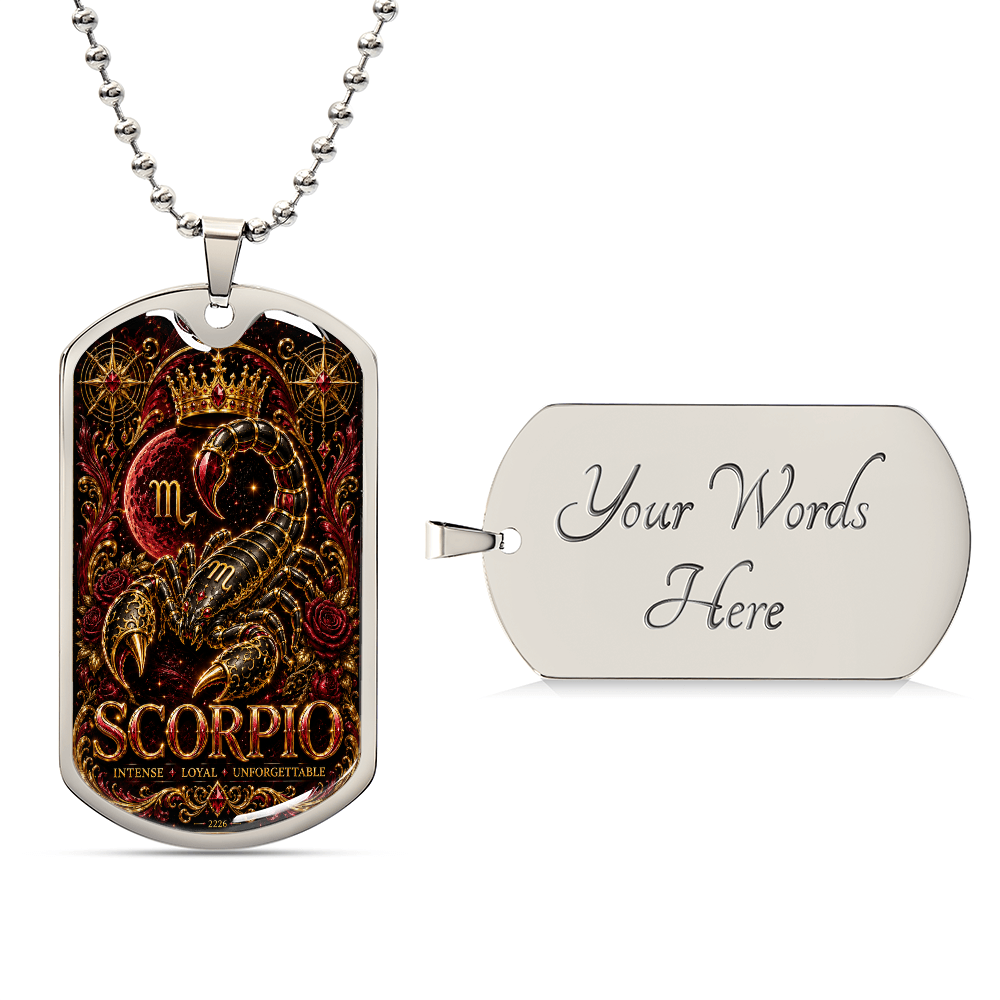 Scorpion Zodiac Luxury Dog Tag