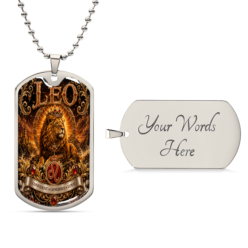 Leo Zodiac Luxury Dog Tag