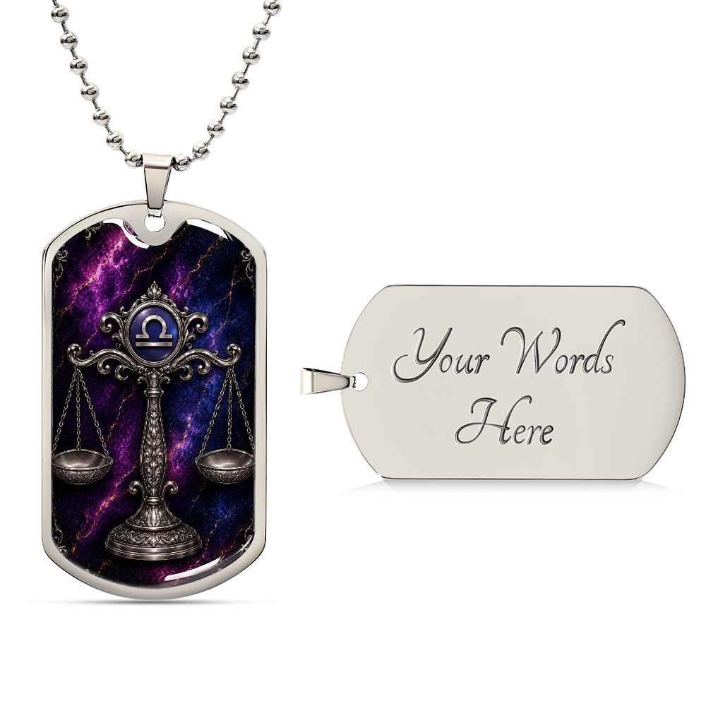 Libra Zodiac Luxury Dog Tag