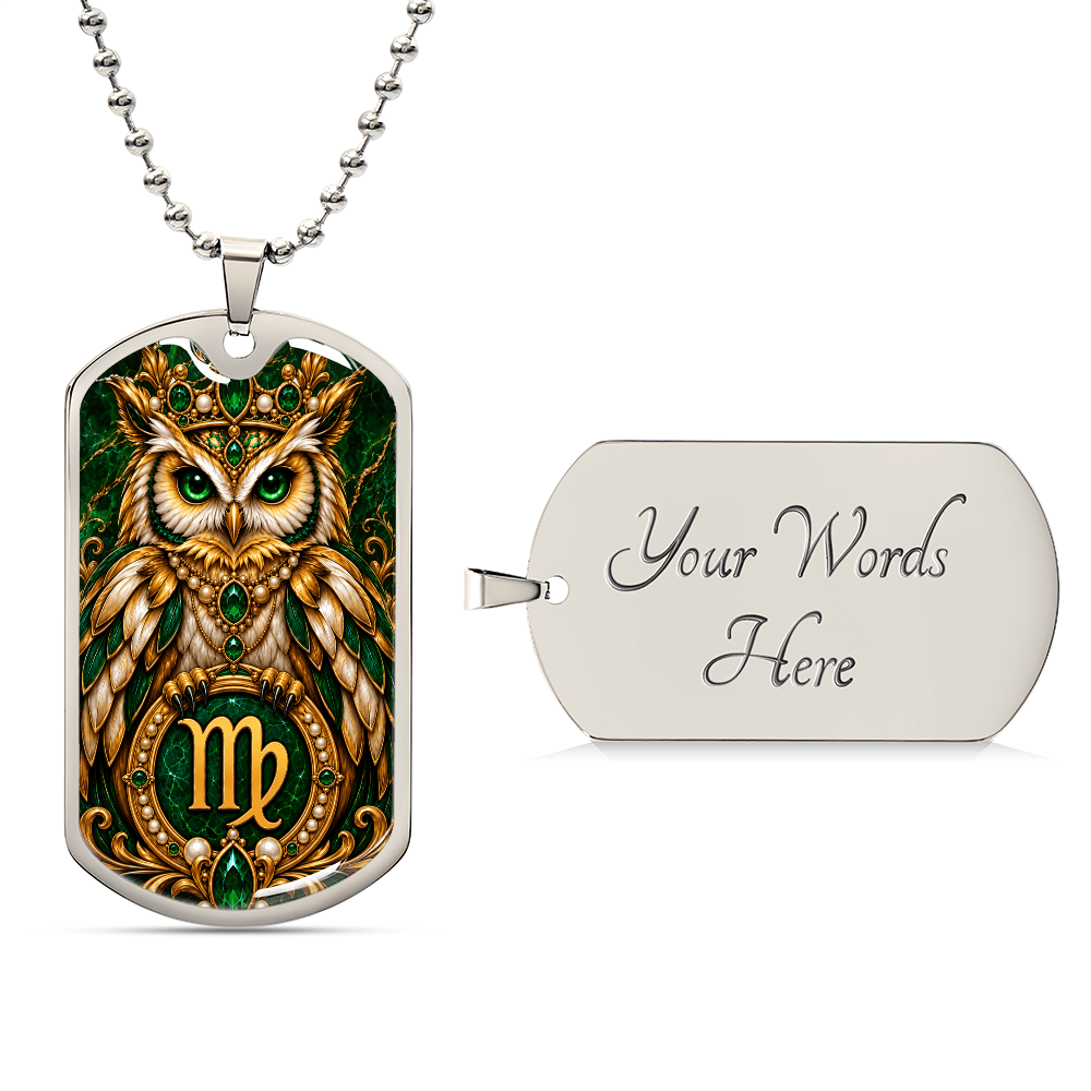 Virgo Zodiac Luxury Dog Tag