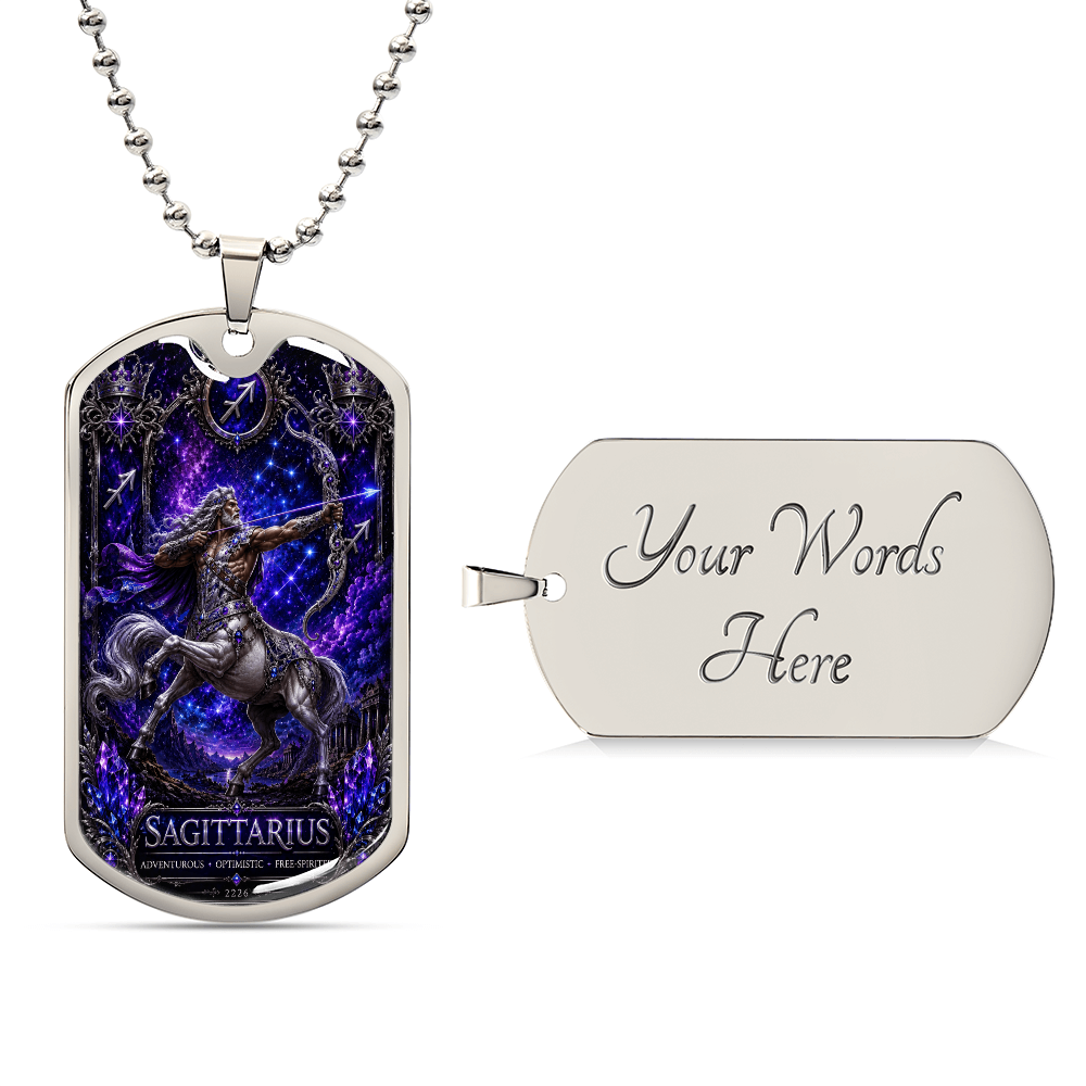 Sagittarius Zodiac Luxury Dog Tag