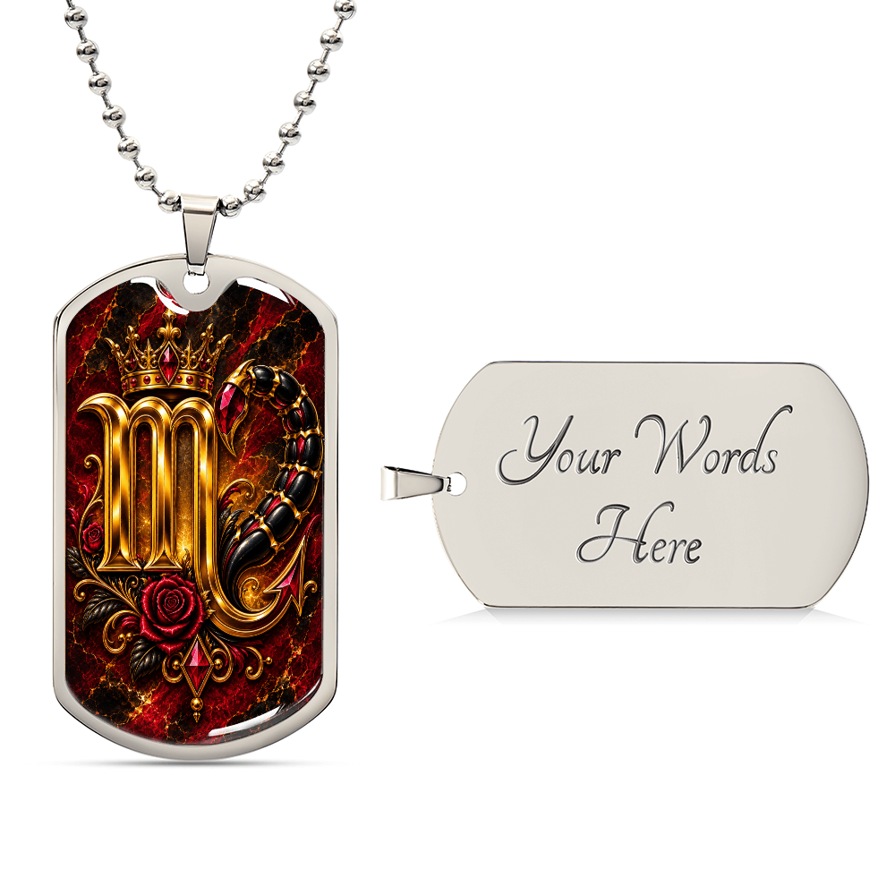 Scorpio Zodiac Luxury Dog Tag
