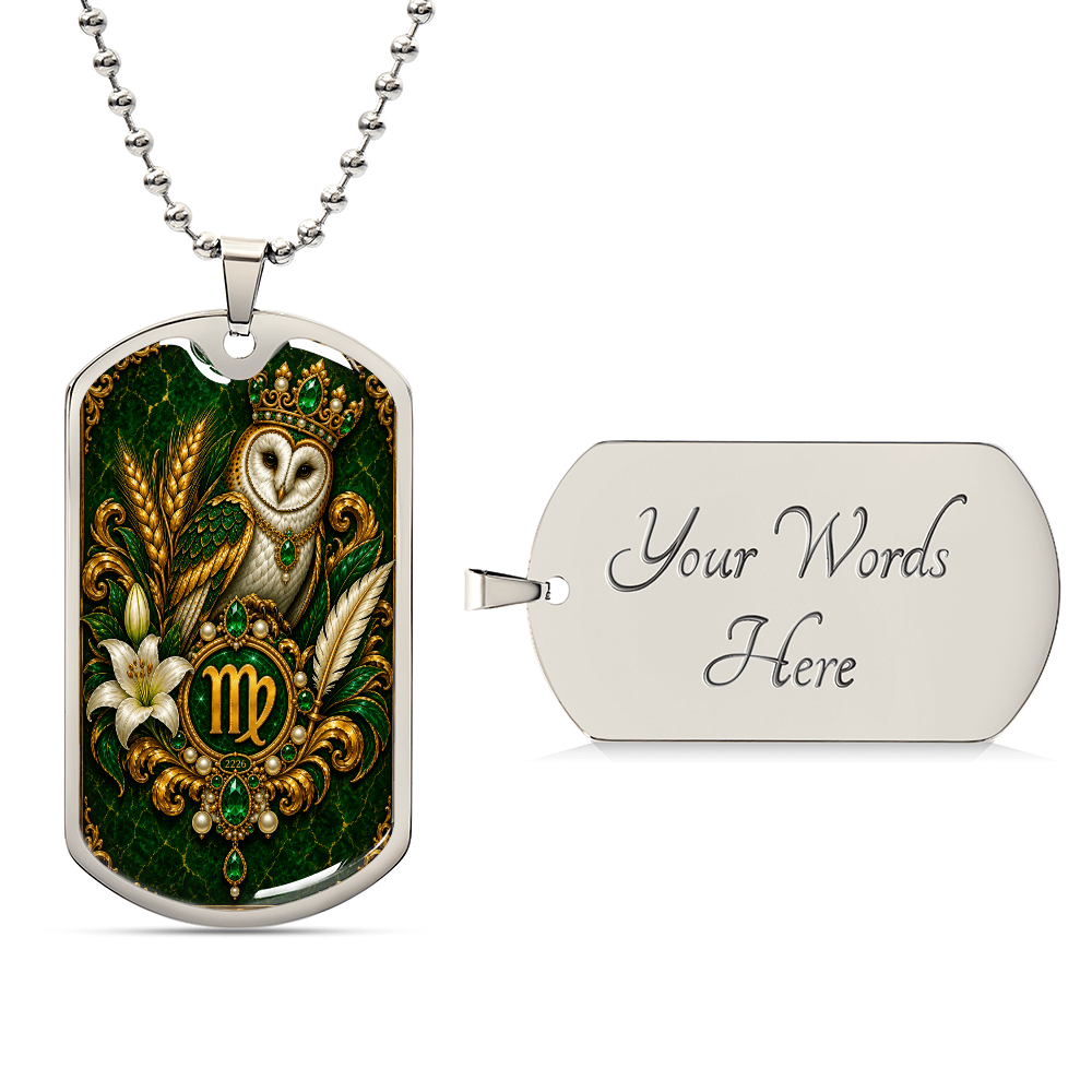 Virgo Zodiac Luxury Dog Tag