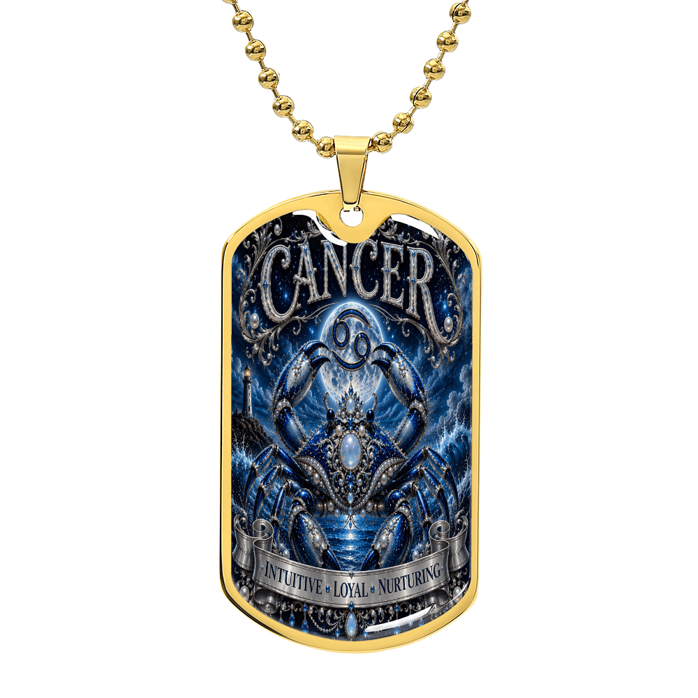 Cancer Zodiac Luxury Dog Tag
