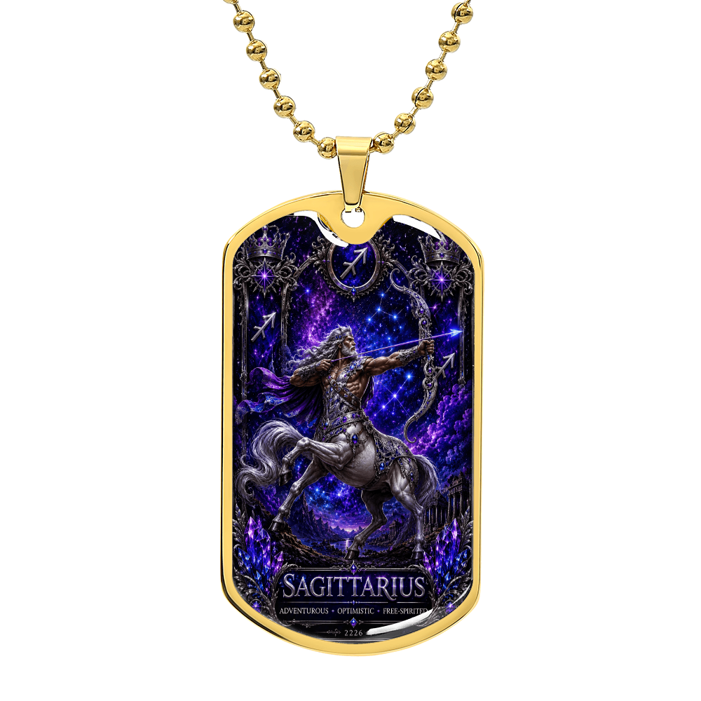Sagittarius Zodiac Luxury Dog Tag