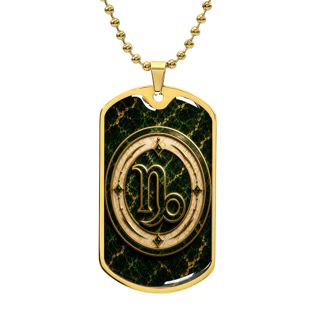 Capricorn Zodiac Luxury Dog Tag