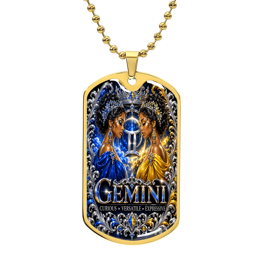 Gemini Twins Zodiac Dog Tag
