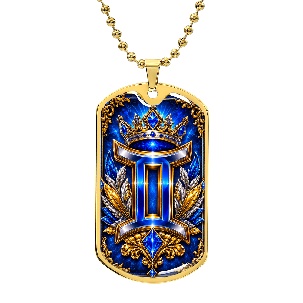 Gemini Zodiac Luxury Dog Tag