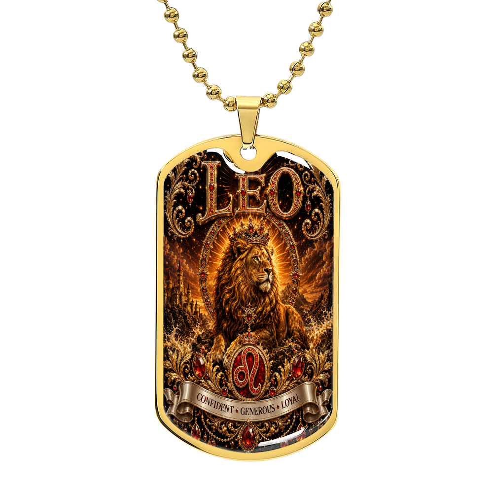 Leo Zodiac Luxury Dog Tag