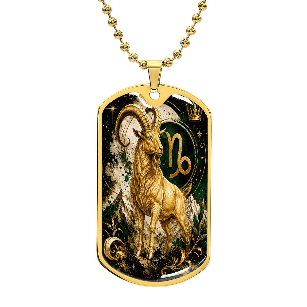 Capricorn Zodiac Luxury Dog Tag