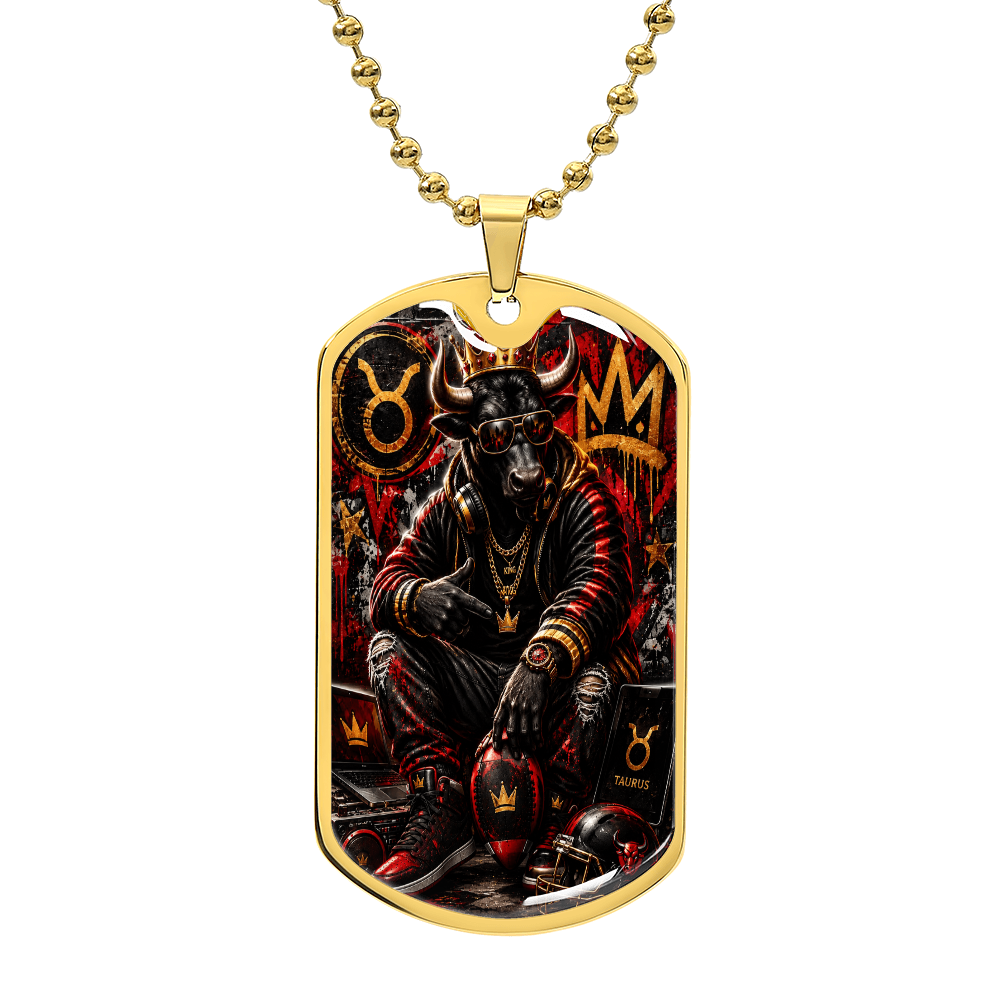Hip-Hop Taurus Zodiac Sign Luxury Dog Tag