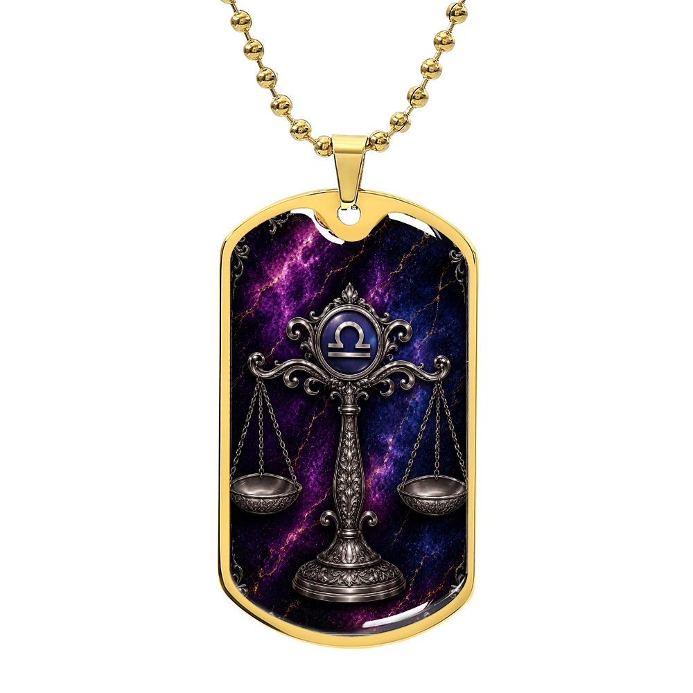 Libra Zodiac Luxury Dog Tag