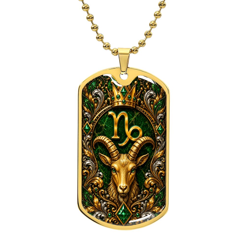 Capricorn Zodiac Luxury Dog Tag