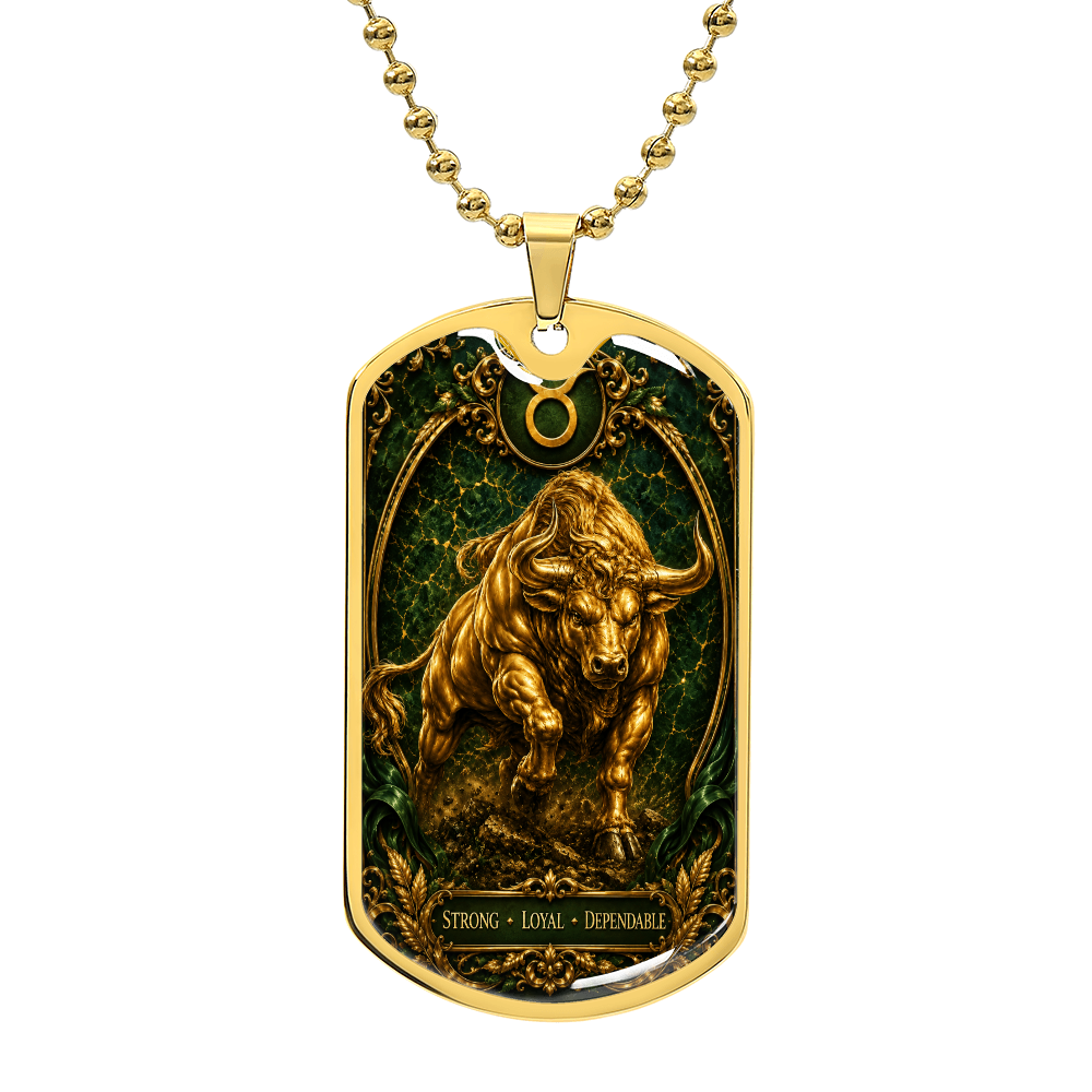 Taurus Zodiac Luxury Dog Tag