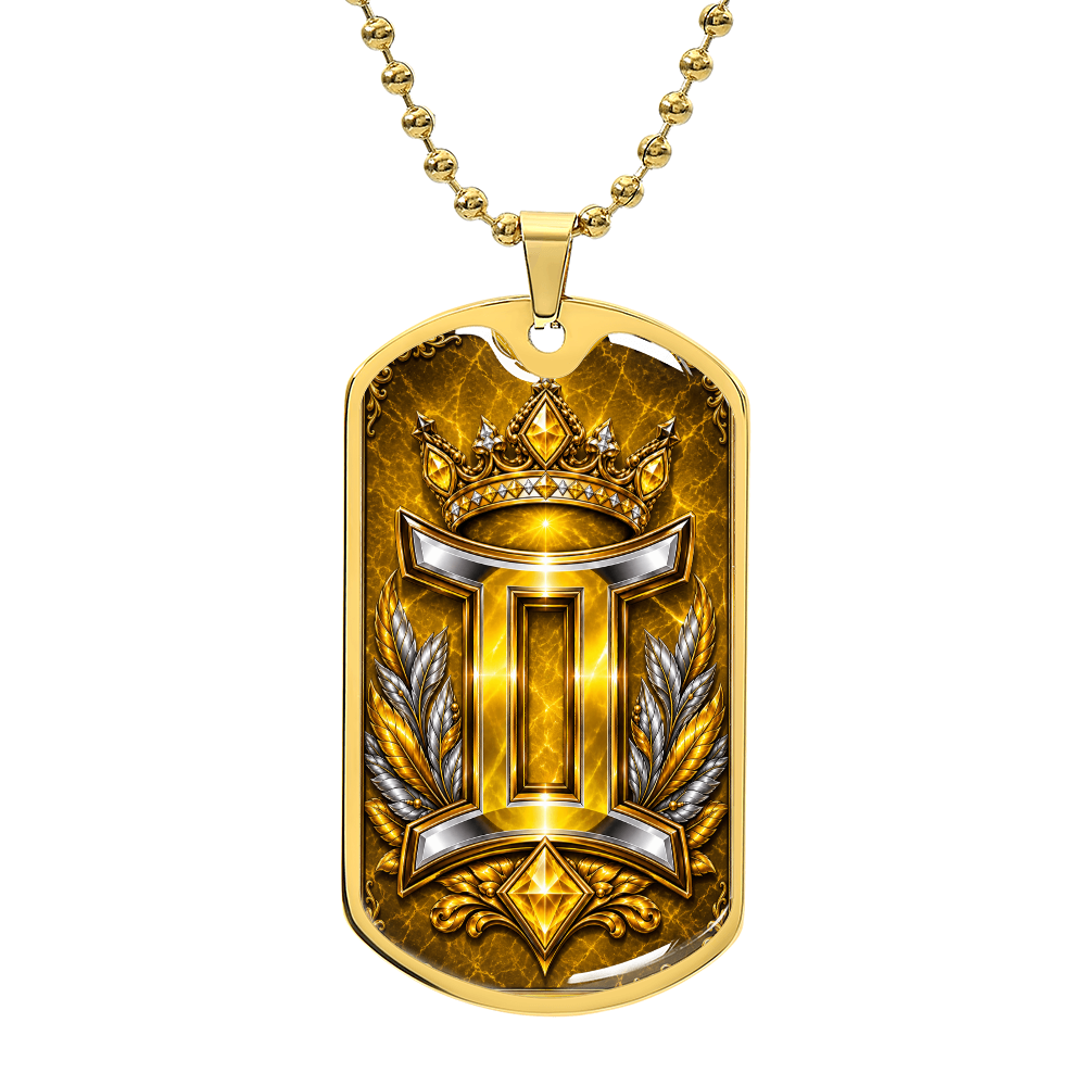 Gemini Zodiac Luxury Dog Tag