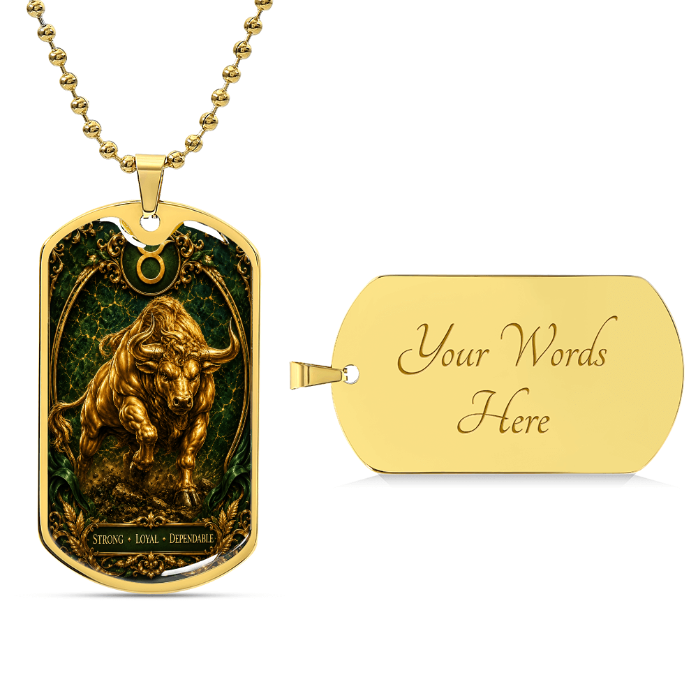 Taurus Zodiac Luxury Dog Tag