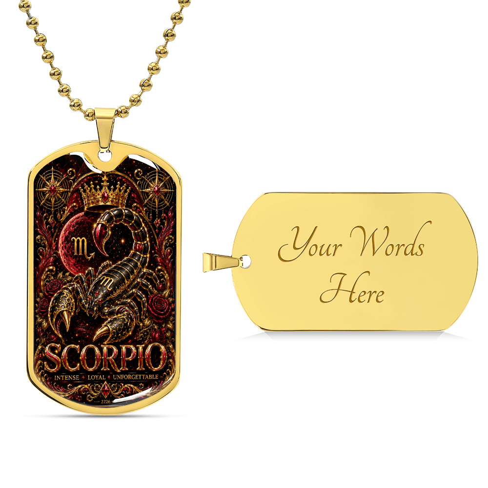 Scorpion Zodiac Luxury Dog Tag