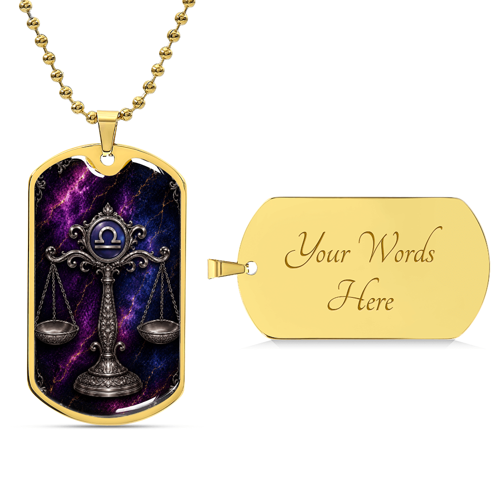 Libra Zodiac Luxury Dog Tag