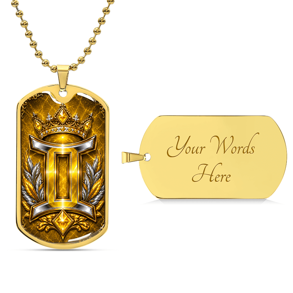 Gemini Zodiac Luxury Dog Tag