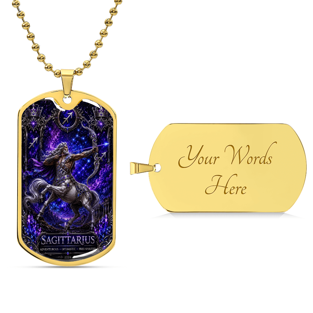 Sagittarius Zodiac Luxury Dog Tag