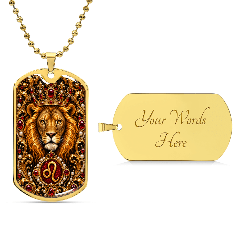 Leo Zodiac Luxury Dog Tag