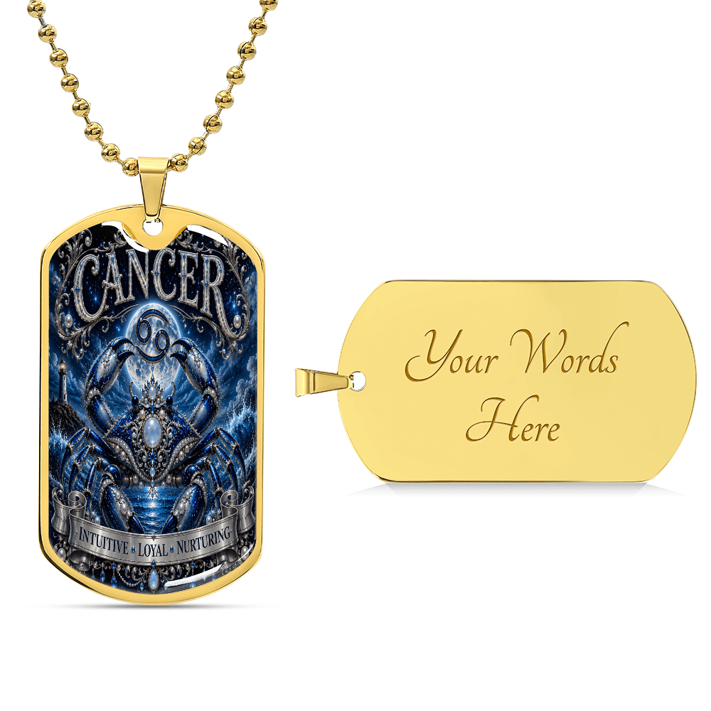 Cancer Zodiac Luxury Dog Tag