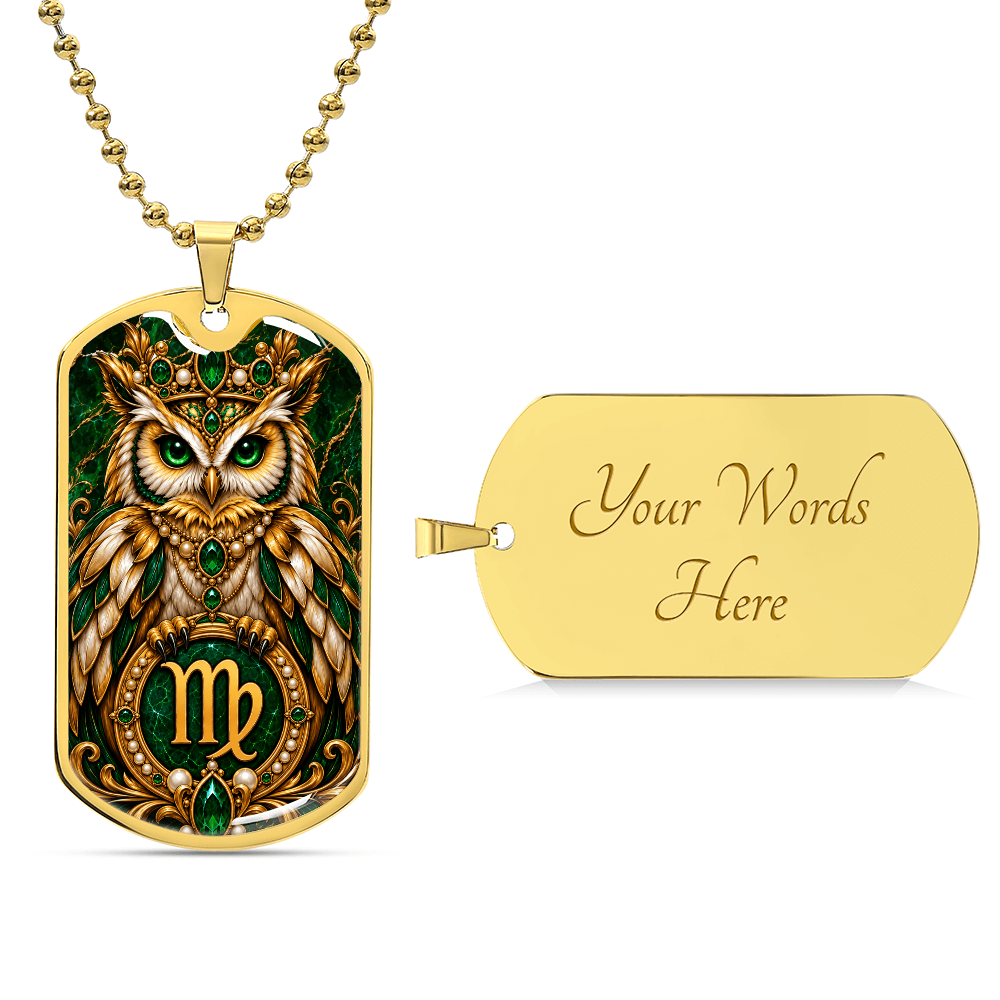 Virgo Zodiac Luxury Dog Tag
