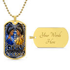 Gemini Twins Zodiac Dog Tag