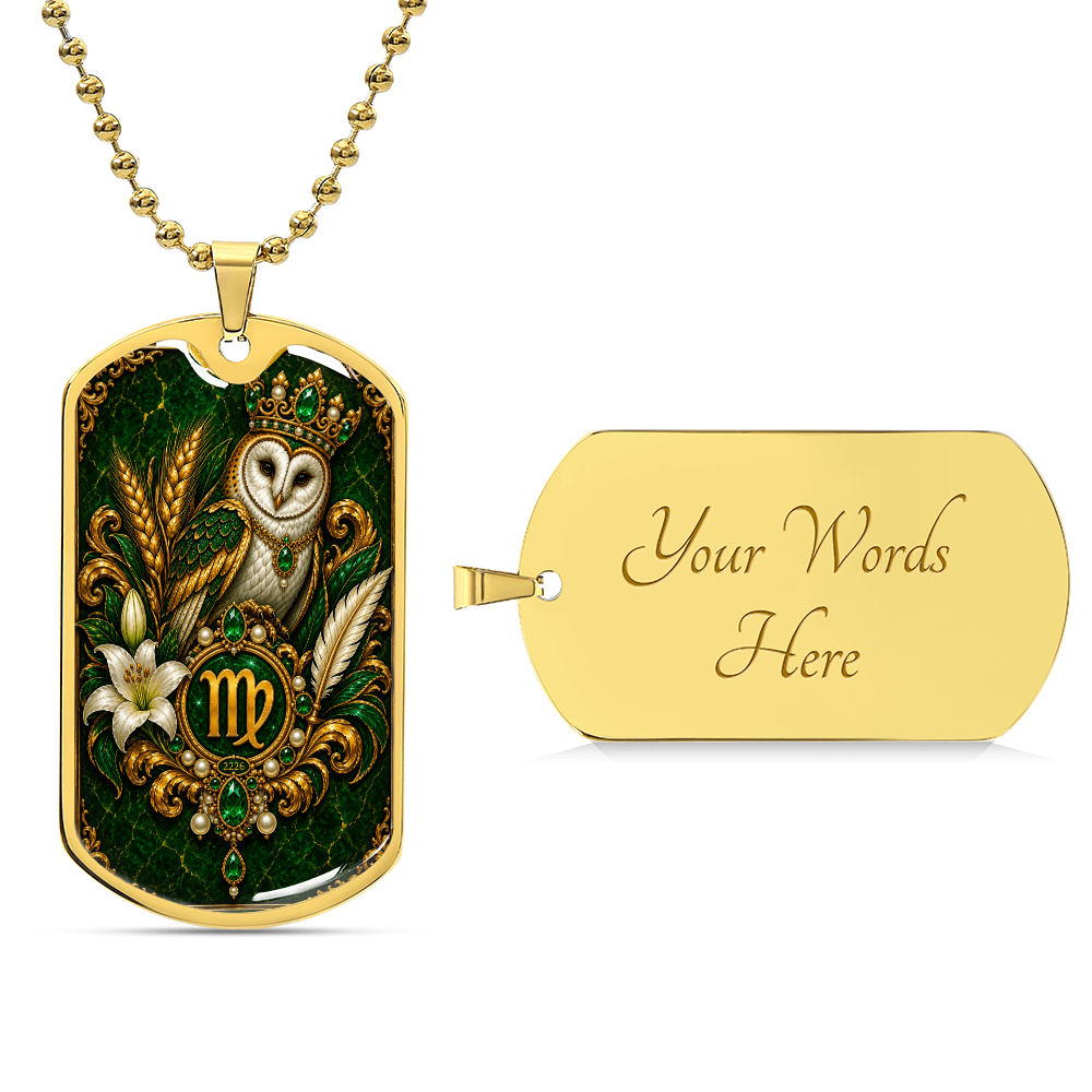 Virgo Zodiac Luxury Dog Tag
