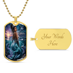Pisces Zodiac Luxury Dog Tag