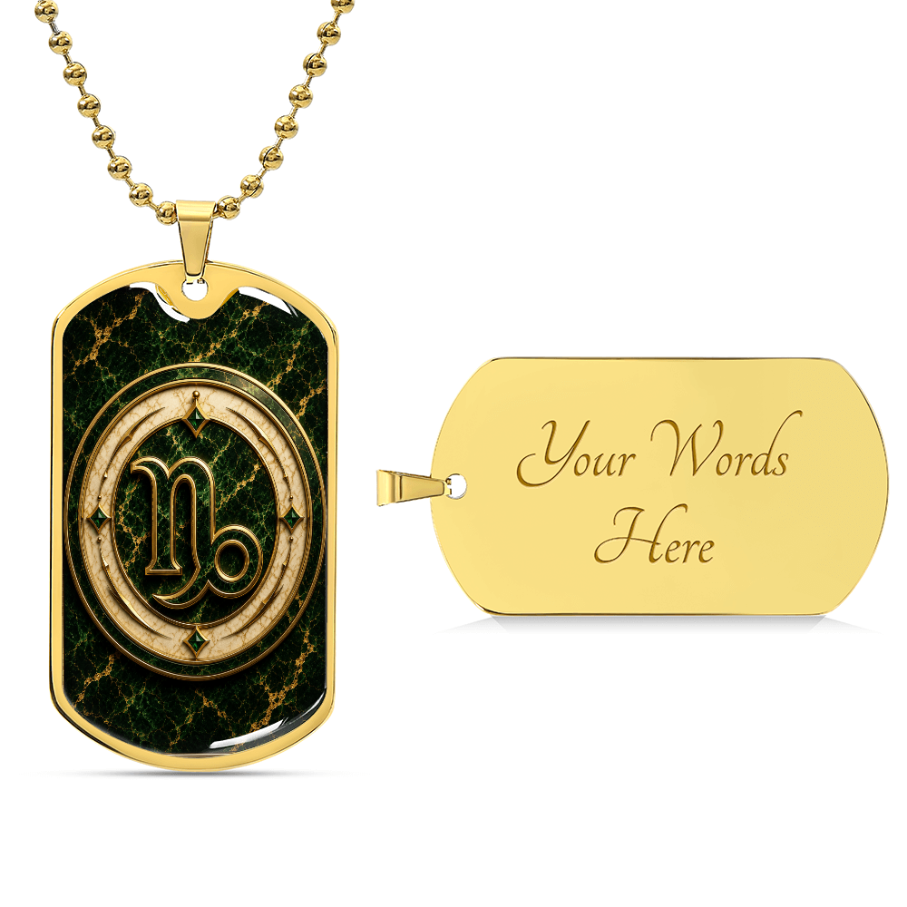 Capricorn Zodiac Luxury Dog Tag