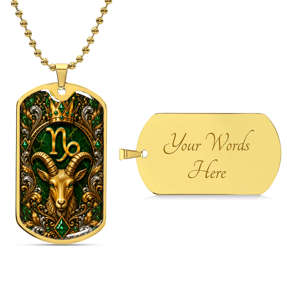 Capricorn Zodiac Luxury Dog Tag