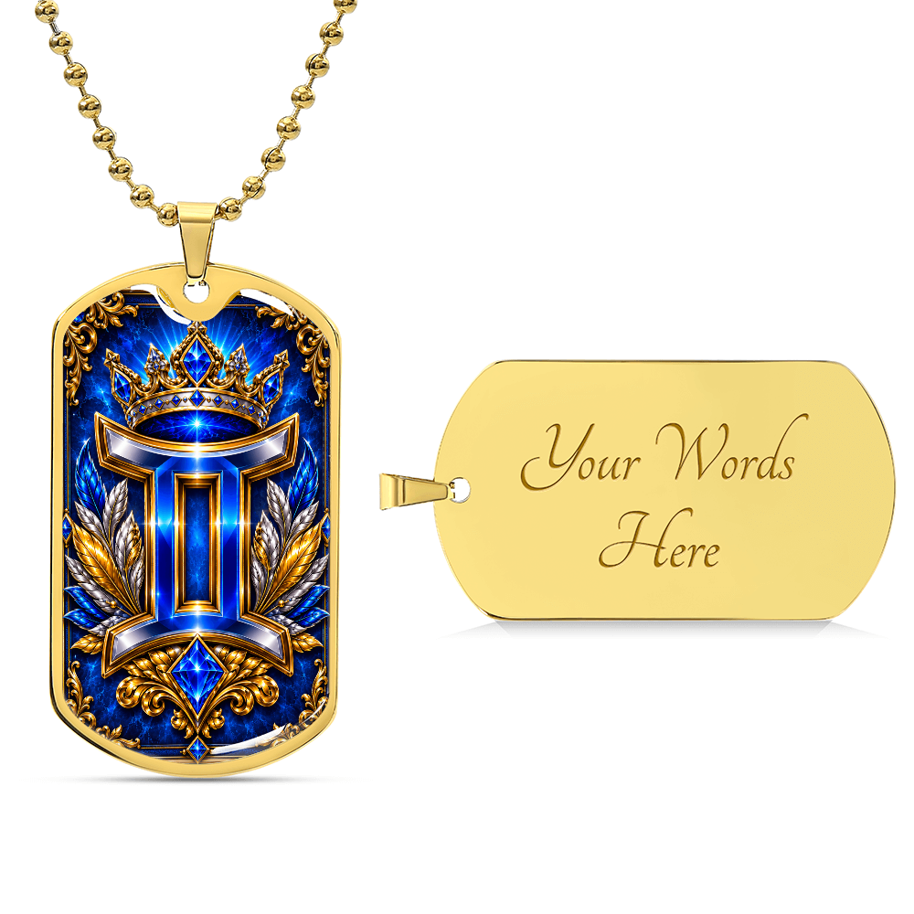 Gemini Zodiac Luxury Dog Tag