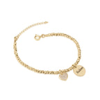 Laser Beads Bracelet With Heart & Customize Name