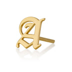 Old English Initial Stud Earrings