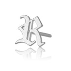 Old English Initial Stud Earrings