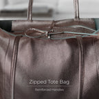 Italian Metallic Full-Grain Leather Tote Bag | Vinci