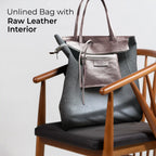 Italian Metallic Full-Grain Leather Tote Bag | Vinci